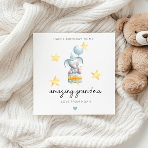 Carte d'anniversaire grand-mère, carte d'anniversaire personnalisée pour grand-mère, carte d'anniversaire spéciale nounou, cadeau d'anniversaire de grand-mère, pour elle, jolie carte grand-mère