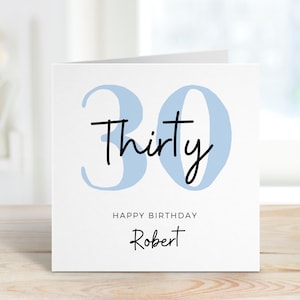 Carte 30e anniversaire petit ami, mari Carte 30e anniversaire, cadeau 30e anniversaire pour lui, carte trentième anniversaire pour lui, frère, papa, ami
