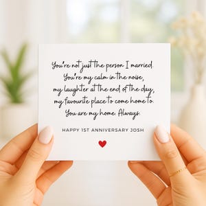 Eres mi hogar, tarjeta de primer aniversario, tarjeta para esposo o esposa, 1 año juntos, tarjeta de primer aniversario para esposo o esposa