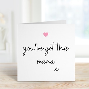 Freund Schwangerschaftskarte, New Mum Karte, du hast diese Mama, Baby-Dusche-Geschenk, Herzlichen Glückwunsch Schwangerschaft Karte, Positivität Karte für die neue Mama