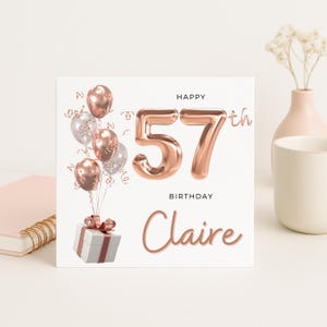 57.Geburtstagskarte für Frauen, 57.Geburtstagsgeschenk für Freund, 57.Geburtstagskarte, 57.Geburtstagskarte für Schwester, 57.Geburtstagskarte für Tante
