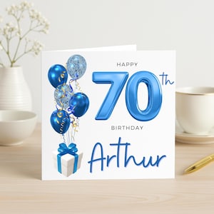Tarjeta de 70 cumpleaños para hombre, regalo de 70 cumpleaños para tío, tarjeta personalizada de 70 cumpleaños, tarjeta de 70 cumpleaños para abuelo, para papá, tarjeta de 70 cumpleaños para tío