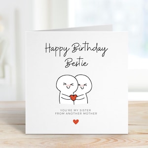 Bester Freund Geburtstagskarte, Geschenke für BFF, Geburtstagsgeschenk für den besten Freund, Geburtstagskarte für den besten Freund, Partner in Crime, Geburtstagskarte Mädchen