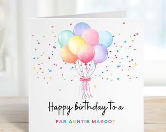Carte d'anniversaire tantine fabuleuse, carte d'anniversaire personnalisée pour tante, carte d'anniversaire spéciale tante, cadeau d'anniversaire tante, pour elle, jolie carte tante