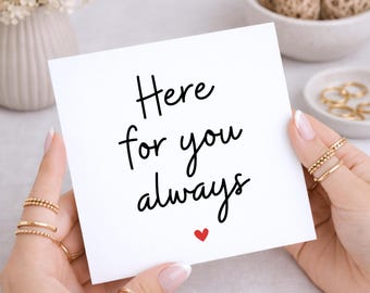 Thinking Of You Card, Personalised Sympathy Card, Bereavement Card, Condolence Card, Always Here For You Card, Thinking Of You Gift Friend