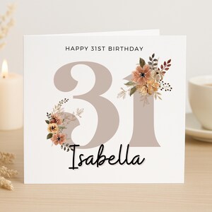 31st Birthday Card For Her, 31st Birthday Card For Woman, 31st Birthday Card For Friend, Thirty First Birthday Card For Daughter, Sister
