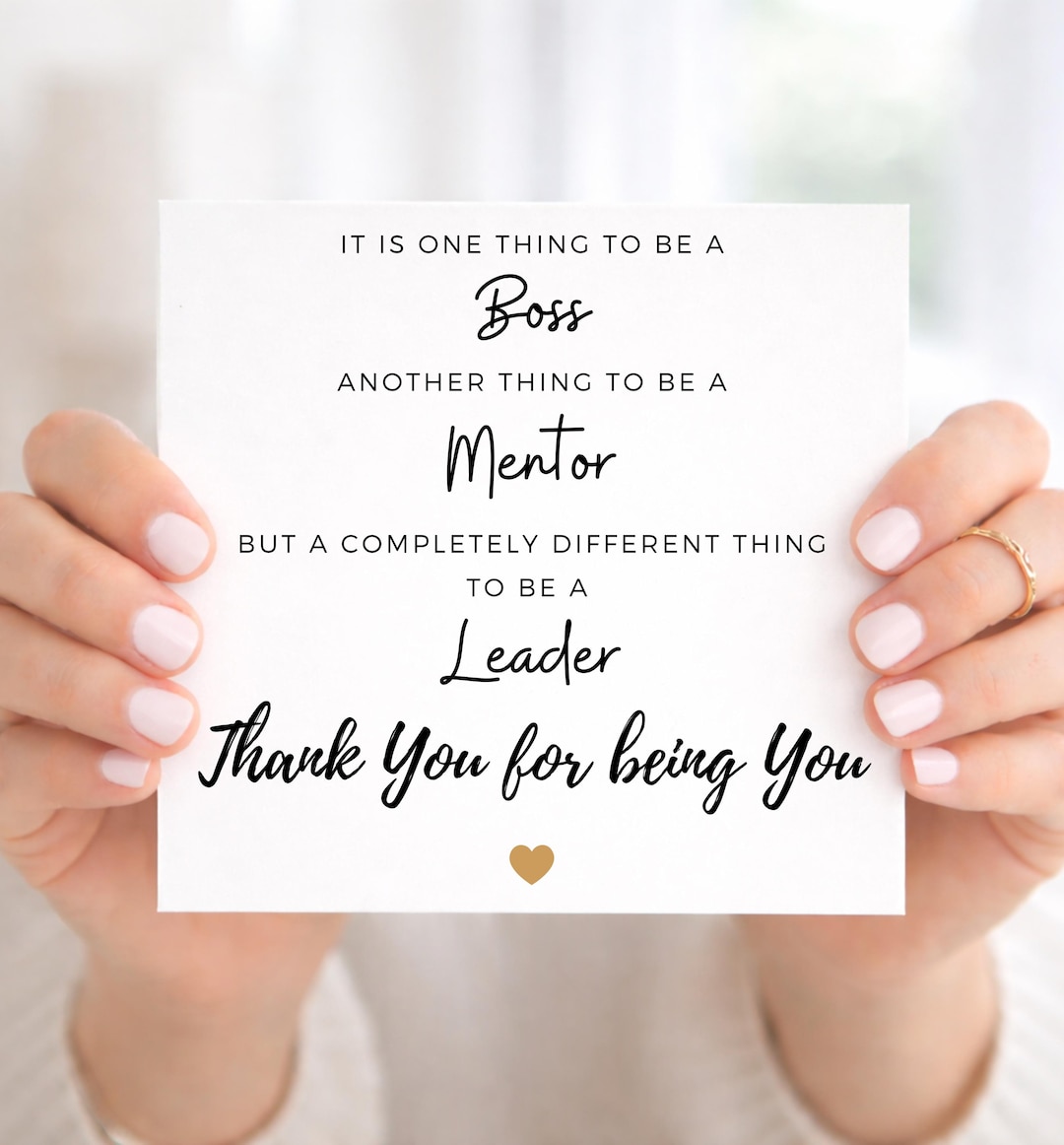 Thank You Leader Card, Boss Mentor Gift, Appreciation Card - Etsy