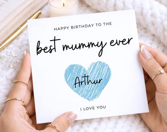 Personalised Birthday Card for Mummy, Custom Name