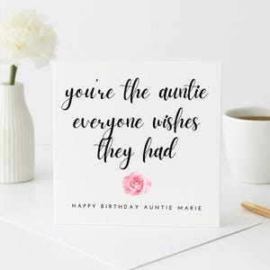 Du bist die Tante, die alle gerne hätten, Tante Geburtstagskarte, personalisierte Karte für Tante, süße Karte von Nichte oder Neffe, spezielle Tante