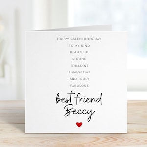 Galentines-Karte für den besten Freund, Galentines-Geschenk, Galentines-Tageskarte, Freund-Gentines-Karte, Bestie-Karte, Galentines-Tag, Valentinstag