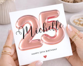 25th Birthday Card For Woman, 25th Birthday Card For Bestie, For Her, Twenty-fifth Birthday Card For Niece, Daughter