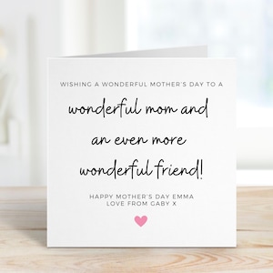 Vriend Moederdagkaart, Moederdagcadeaus vriend, Moederdagkaarten voor vriend, Happy Mother's Day Friend, For Friend, Moederdag