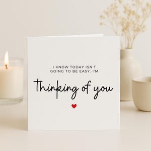 Carte de deuil d'un ami, carte de sympathie, pour un ami, carte de pensée pour vous, restez fort, cadeau en pensant à vous, carte de deuil, désolé pour votre perte