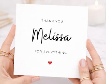 Personalised Thank You Card, Thank You Card, A Little Card To Say A Big Thank You, Appreciation Card, Thank You Gift