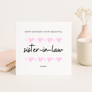 Joyeux anniversaire à ma belle belle-soeur, carte d'anniversaire belle-soeur, carte d'anniversaire poème pour belle-soeur, cadeau d'anniversaire belle-soeur