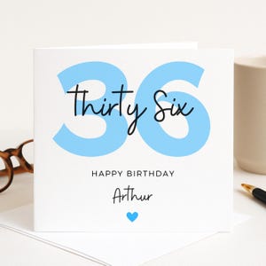 Carte d'anniversaire pour homme, 36e anniversaire pour fils, 36e anniversaire pour homme, 36e anniversaire pour petit-fils, carte pour mari