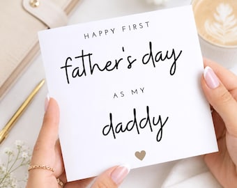 Father’s Day Card, First Fathers Day As My Daddy, New Dad Card From Baby, Daddy Gift From Son Or Daughter, First Time Dad