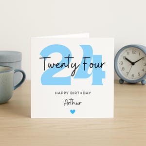 Carte 24e anniversaire, carte 24e anniversaire fils, cadeau 24e anniversaire pour lui, carte 24e anniversaire pour lui, frère, neveu, petit-fils