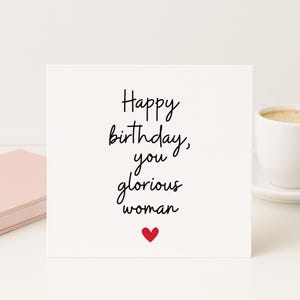 Alles Gute zum Geburtstag Sie glorreiche Frau Karte, Geburtstagskarte für sie, lustige und mutige Karte für Freundin, Schwester, Mutter oder Kollegin