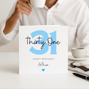 Carte 31e anniversaire, carte 31e anniversaire pour fils, cadeau 31e anniversaire pour lui, carte 31e anniversaire, frère, ami, anniversaire de mari