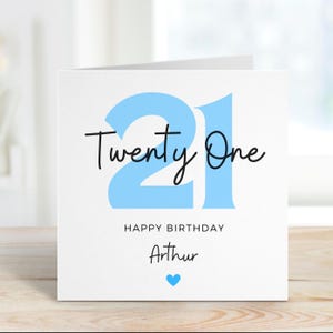 Carte de 21e anniversaire pour lui, carte de 21e anniversaire pour homme, carte d'anniversaire pour fils, carte d'anniversaire de frère, vingt et unième carte pour petit-fils