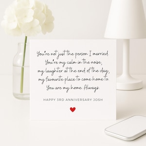 You Are My Home, kaart 3e verjaardag, kaart voor man of vrouw, liefde na moeilijke dagen, lederen verjaardag, derde verjaardag