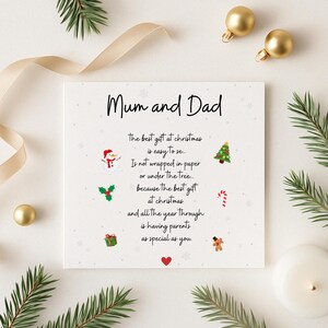 Weihnachtskarte für Mama und Papa, Weihnachtskarte für Mama und Papa, Weihnachtskarte für Eltern, Mama und Papa, Weihnachtskarte für Eltern, Weihnachtskarte mit Gedicht
