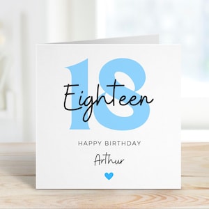 18. Geburtstagskarte Enkel, Sohn 18. Geburtstagskarte, 18. Geburtstagsgeschenk für ihn, achtzehn Geburtstagskarte für ihn, Bruder, Sohn, Freund