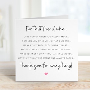 Danke für alles, Danke Freund Karte, Danke Bester Freund, personalisierte Karte, Toller Freund, Freund Karte, Bester Freund Geschenk