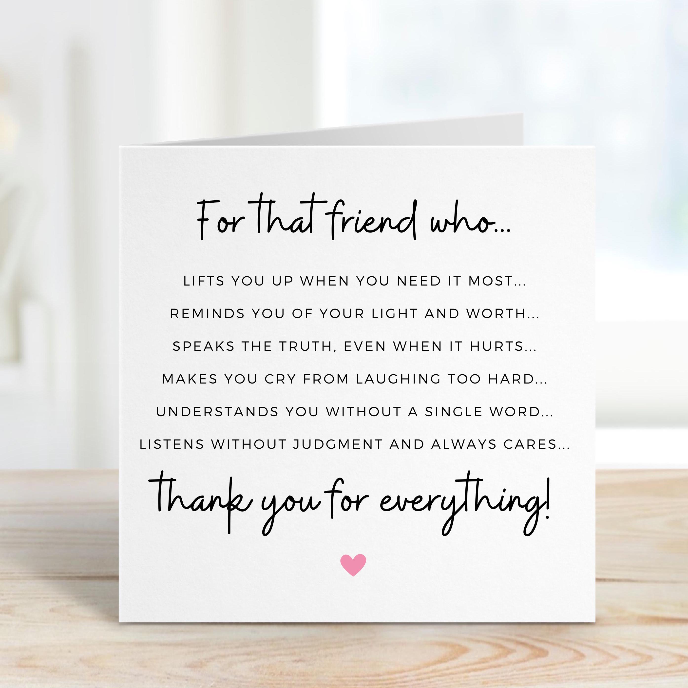 KUNGOON Dankes-Banner 'Thank You For Being A Friend' - Goldenes Mädchen-Banner Für Geburtstag & Party, 15x17 Cm