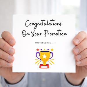 Congratulations On Your Promotion Card, New Job, Well Done, Work Colleague