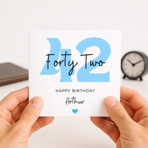 Cartão de aniversário de 42 anos, cartão de aniversário para homens, cartão de aniversário para ele, cartão de aniversário de 42 anos para marido, cartão de aniversário para ele, cartão de aniversário de 42 anos para filho