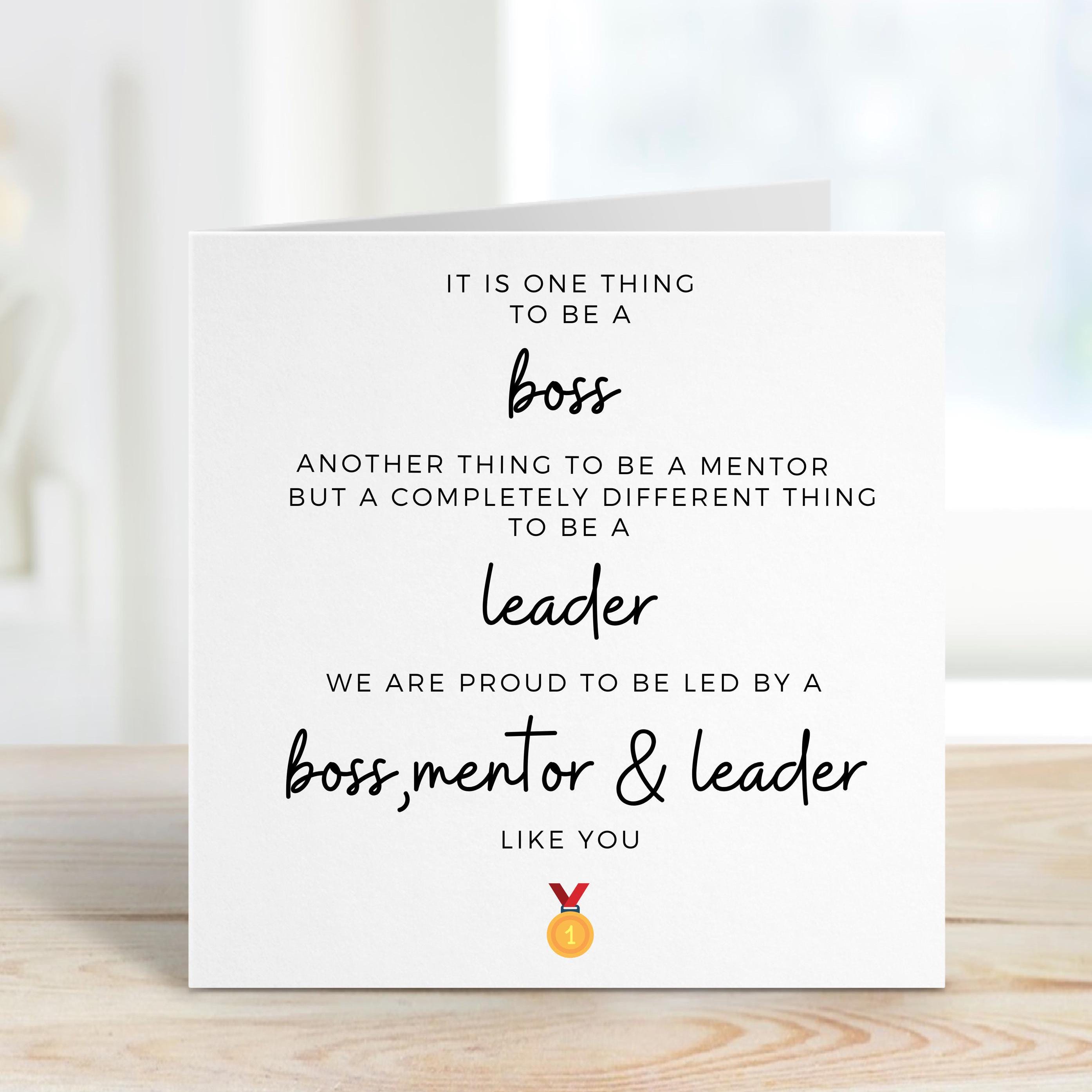 Thank You Boss Card, Personalised Best Boss, Card for Leader, Mentor Card,  Boss Thank You Card, Leader Card, the Best Boss Card, Mentor Card - Etsy, image size:2789x2789