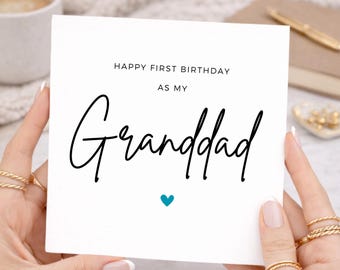 Divertente biglietto di compleanno nonno – Positive Best Grandad Ever – Biglietto di auguri di compleanno nonno da nipote nonno regalo di compleanno 145mm biglietti di auguri