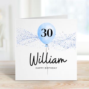 Carte personnalisée 30e anniversaire, 30e anniversaire pour un ami, carte 30e anniversaire pour homme, carte 30e anniversaire pour frère, petit-fils