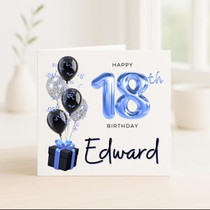 18.Geburtstagskarte für Jungen, 18.Geburtstagskarte für Sohn, 18.Geburtstagsgeschenk für ihn, achtzehn Geburtstagskarte für ihn, Neffe, Patensohn, Freund