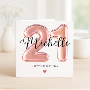 Biglietto di auguri per il 21° compleanno di una ragazza, biglietto di auguri per il 21° compleanno di una figlia, regalo per il 21° compleanno di una donna, biglietto di auguri per il ventunesimo compleanno di una donna, sorella o nipote