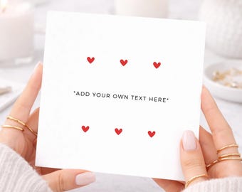 Personalised Custom Text Card, Create Your Own Message, Any Occasion Card, Editable Design, Custom Card For Friend