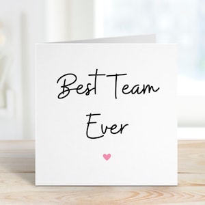 Bestes Team aller Zeiten, Danke-Team-Karte, Danke-Boss-Karte, Beste Kollegen-Karte, ArbeitswertschätzungskarteKarte für Arbeit, Auf Wiedersehens-Teamkarte