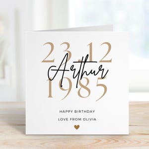 Carte d'anniversaire personnalisée pour ami, carte d'anniversaire ami, carte d'anniversaire fils, carte d'anniversaire fille, carte d'anniversaire fille, pour elle, pour lui