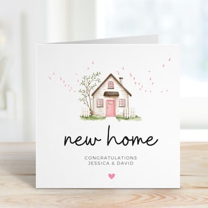 Einweihungskarte, Herzlichen Glückwunsch neue Hauskarte, Geschenk für neues Zuhause, Einweihungsgeschenk für Freunde, neue Erinnerungen, personalisierte neue Hauskarte