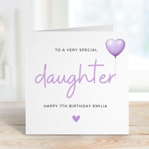 Carte d'anniversaire fille, carte d'anniversaire spéciale fille, cadeau d'anniversaire pour fille, cadeau d'anniversaire fille, de la part de maman et papa, carte pour elle