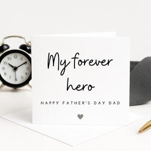 My Forever Hero, Vatertagskarte, Karte für Papa, Vatertagsgeschenk, Geschenk für Papa, Karte zum Vatertag, alles Gute zum Vatertag Papa, mein Held Papa