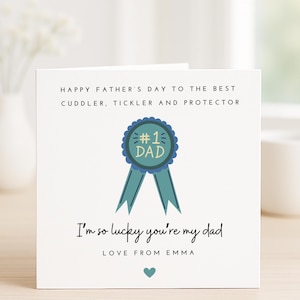 Carte de fête des pères de bébé, jolie première carte de fête des pères, j'ai de la chance que vous soyez mon père, carte de visite personnalisée, idée cadeau nouveau papa