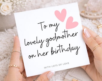 Godmother Birthday Card, Godmother Gift, Birthday For Godmother