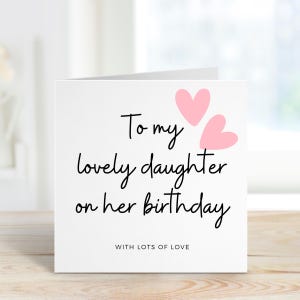 Tarjeta de cumpleaños para mi querida hija, tarjeta de cumpleaños para una querida hija, tarjeta de cumpleaños para una hija, tarjetas de cumpleaños para una hija, tarjeta para una hija