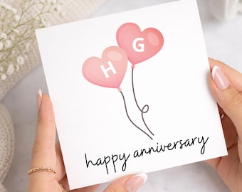 Wedding Anniversary Card, Happy Anniversary Card, Personalised Anniversary Card For Him, Husband Anniversary Card, For Wife, Friends
