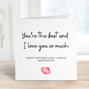 Carte de fête des mères tante, cadeaux, cartes de fête des mères pour tante, bonne fête des mères tante, spécial tante, pour tante, fête des mères tante