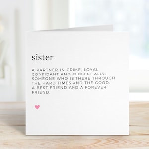 Carte d'anniversaire personnalisée pour soeur, carte d'anniversaire pour soeur, carte d'anniversaire poème soeur, cadeau d'anniversaire soeur, pour soeur spéciale, carte poème