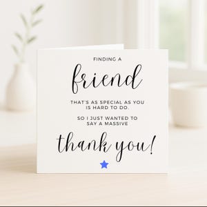 Danke Freund Karte, Freundschaft Anerkennung Karte, du bist eine besondere Freund Karte, süße Dankbarkeit Karte für den besten Freund, Dankeschön Hinweis